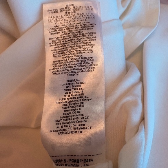 Marciano White Midi Dress with Gold Accents - Picture 5 of 6